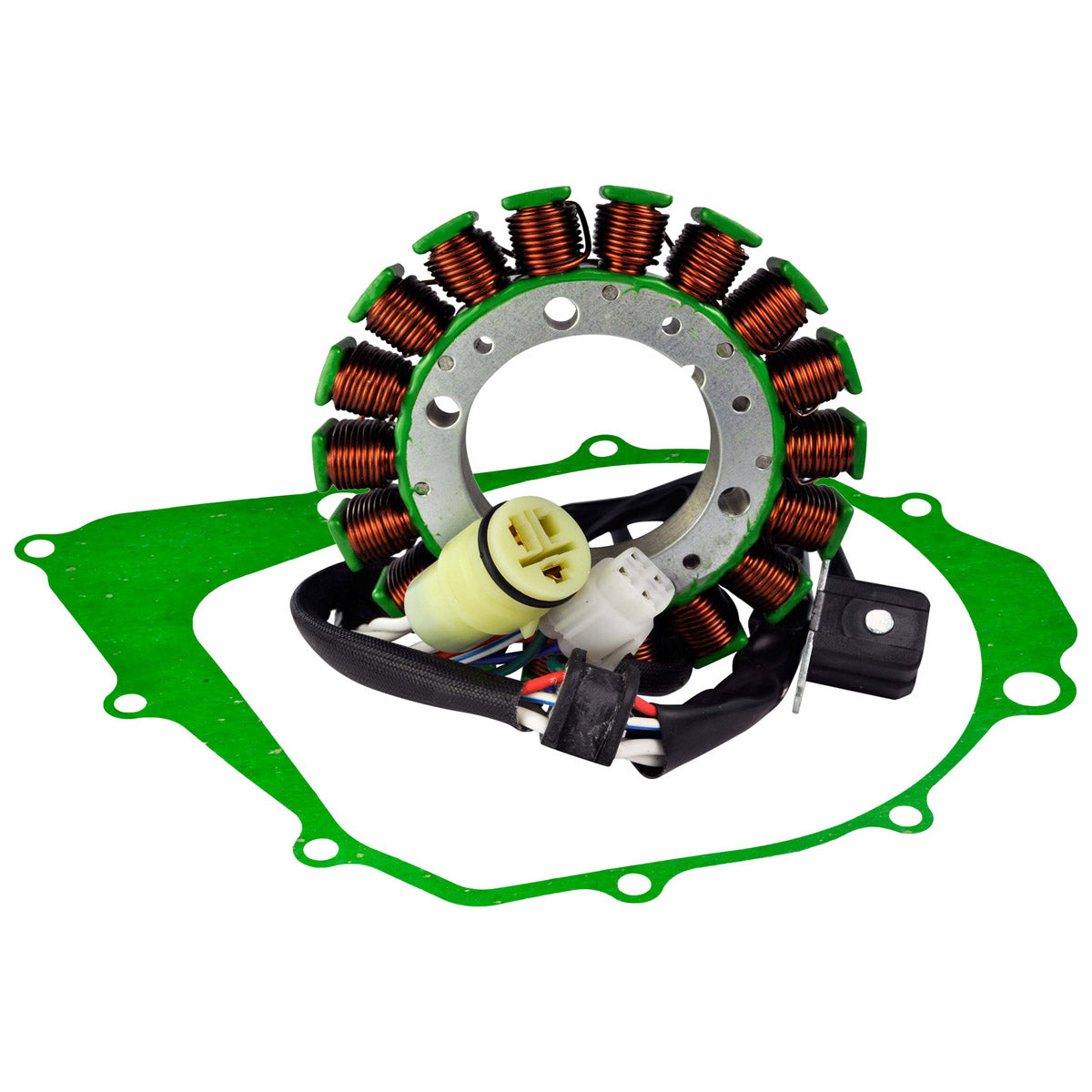 High Output Stator 300 W + Stator Cover Gasket for Yamaha Raptor 350 Warrior 350 Wolverine 350 Big Bear 400 2000-2013