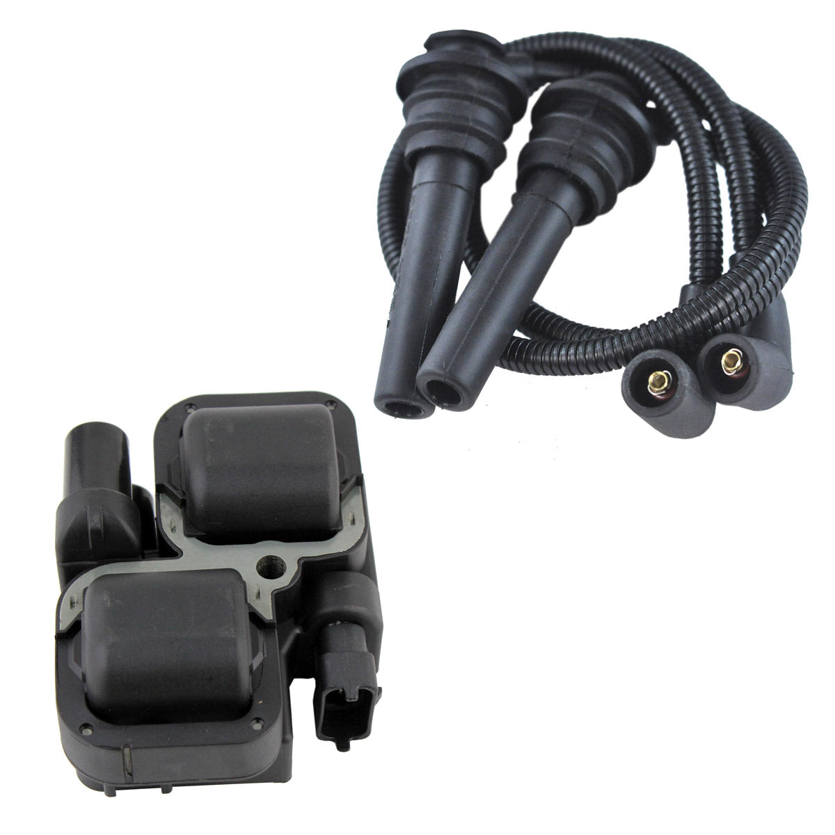 Kit External Ignition Coil + Spark Plug Cap for Polaris RZR 900 RZR 900 S RZR 4 900 RZR 1000 XP RZR 4 1000 XP 2014-2023