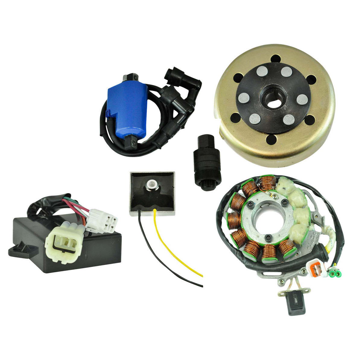 HO Stator 200 W + Regulator + CDI + Coil + Flywheel + Puller for Yamaha YFZ 350 Banshee 1997-2006 | # 3GG-85510-00-00