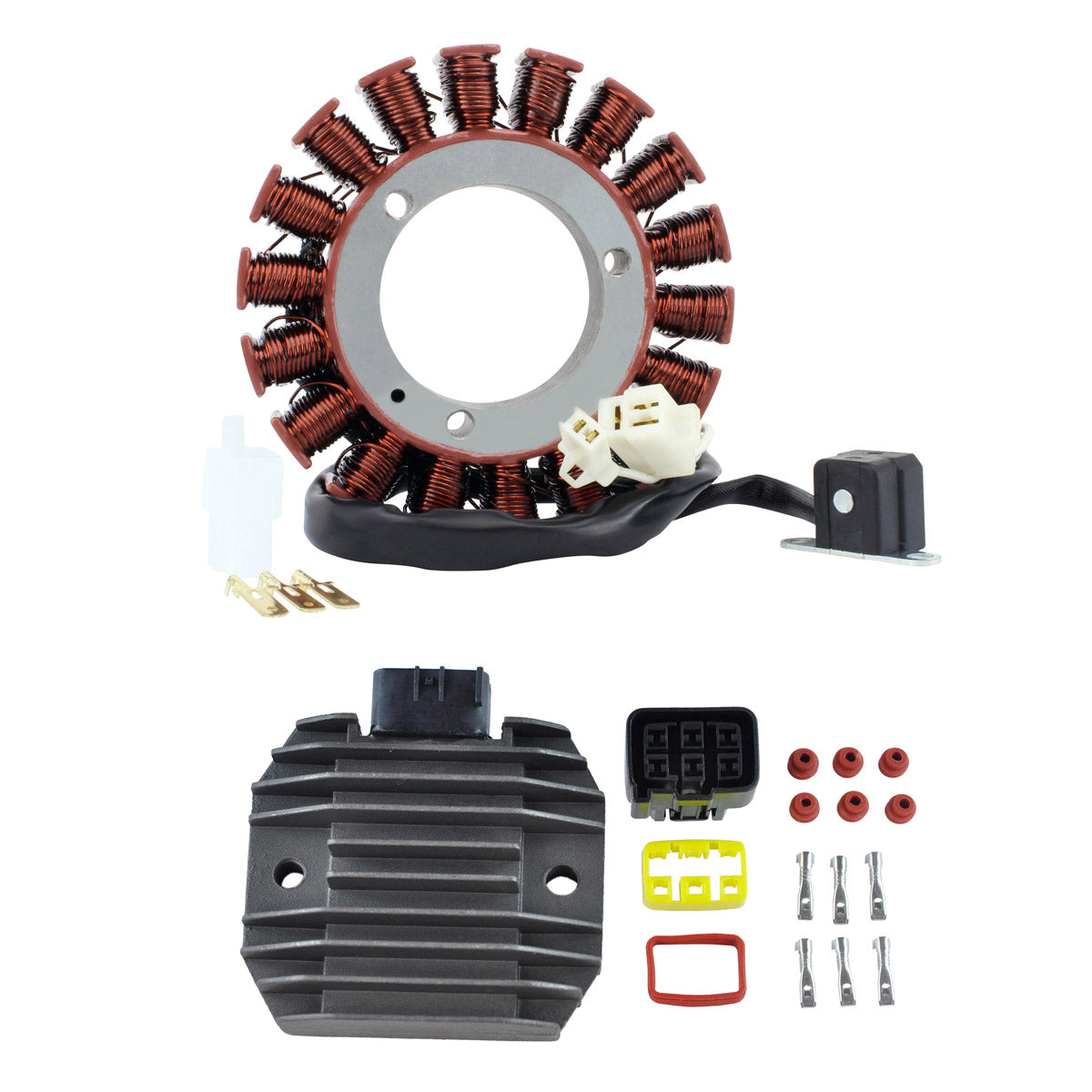 Kit Generator Stator + Voltage Regulator for Yamaha V Star 1100 XVS1100 1999-2002 | # 5BN-81960-00-00 5EL-81410-00-00