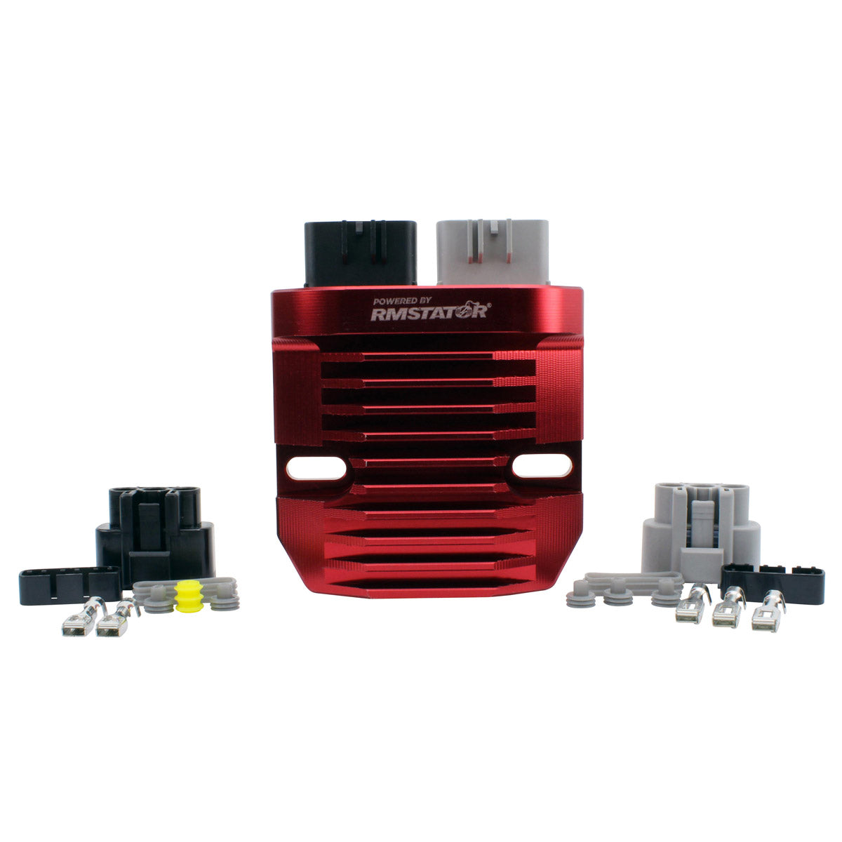 Red Machined Lithium-Ion Battery Compatible Regulator for Honda Kawasaki Polaris Suzuki Triumph Yamaha 1993-2025