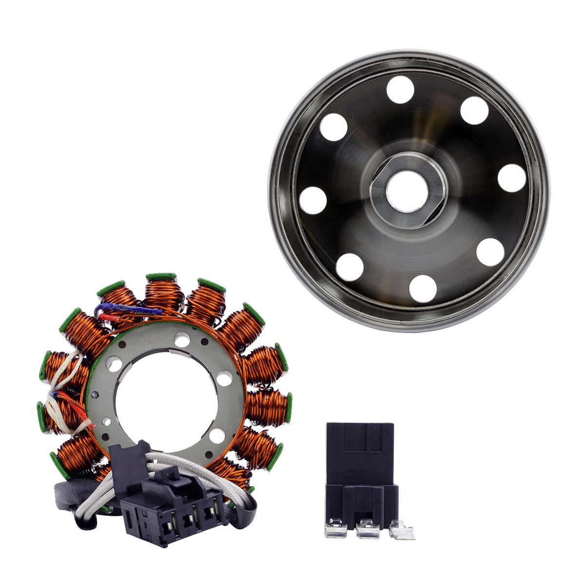 Kit Stator + Mitsubishi Flywheel for Aprilia RSV4 1000 R Factory 2009-12 (up to 3413)| Tuono V4 2011 2012 | OEM # 857201