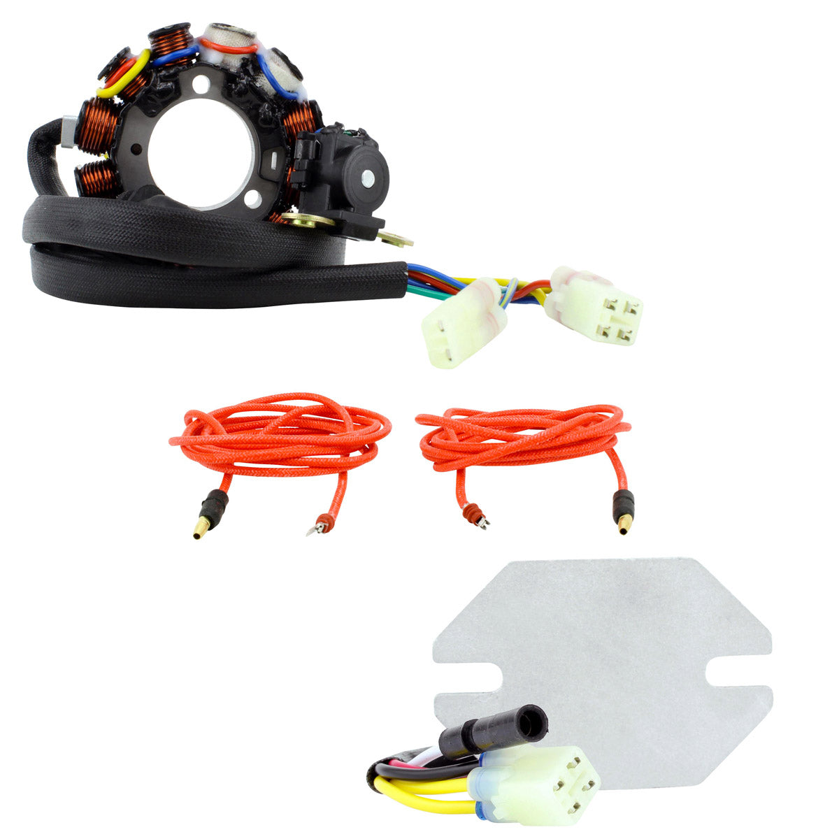 90W AC to DC Lighting Stator + Voltage Regulator Charging System Conversion Upgrade for Honda CRF 450 X 2005-2018