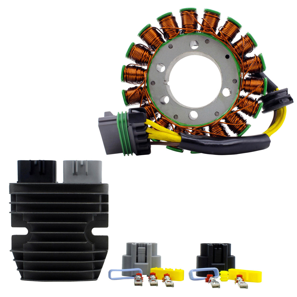Kit Stator + Voltage Regulator for Polaris Ranger / Ranger Crew / RZR 4 / RZR 800 2011-2017 | # 4011982 4014034 4012941