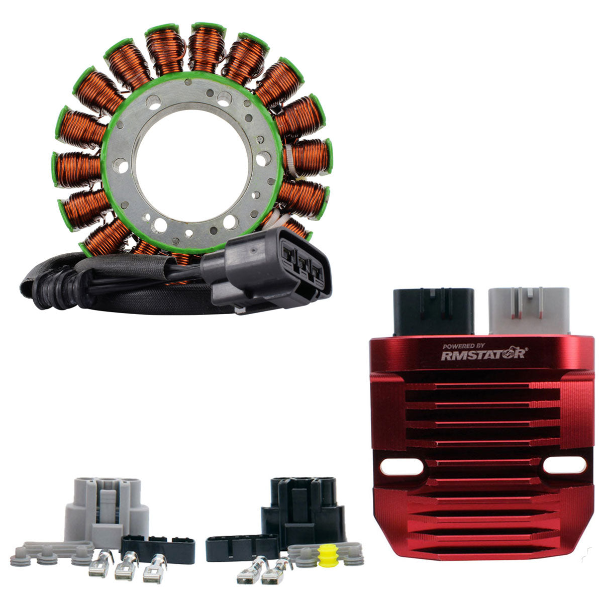 Kit Stator + Mosfet Regulator CNC for Triumph Rocket III 2300 2006-2018 | OEM# T1300450 / T1300470 / T1300675