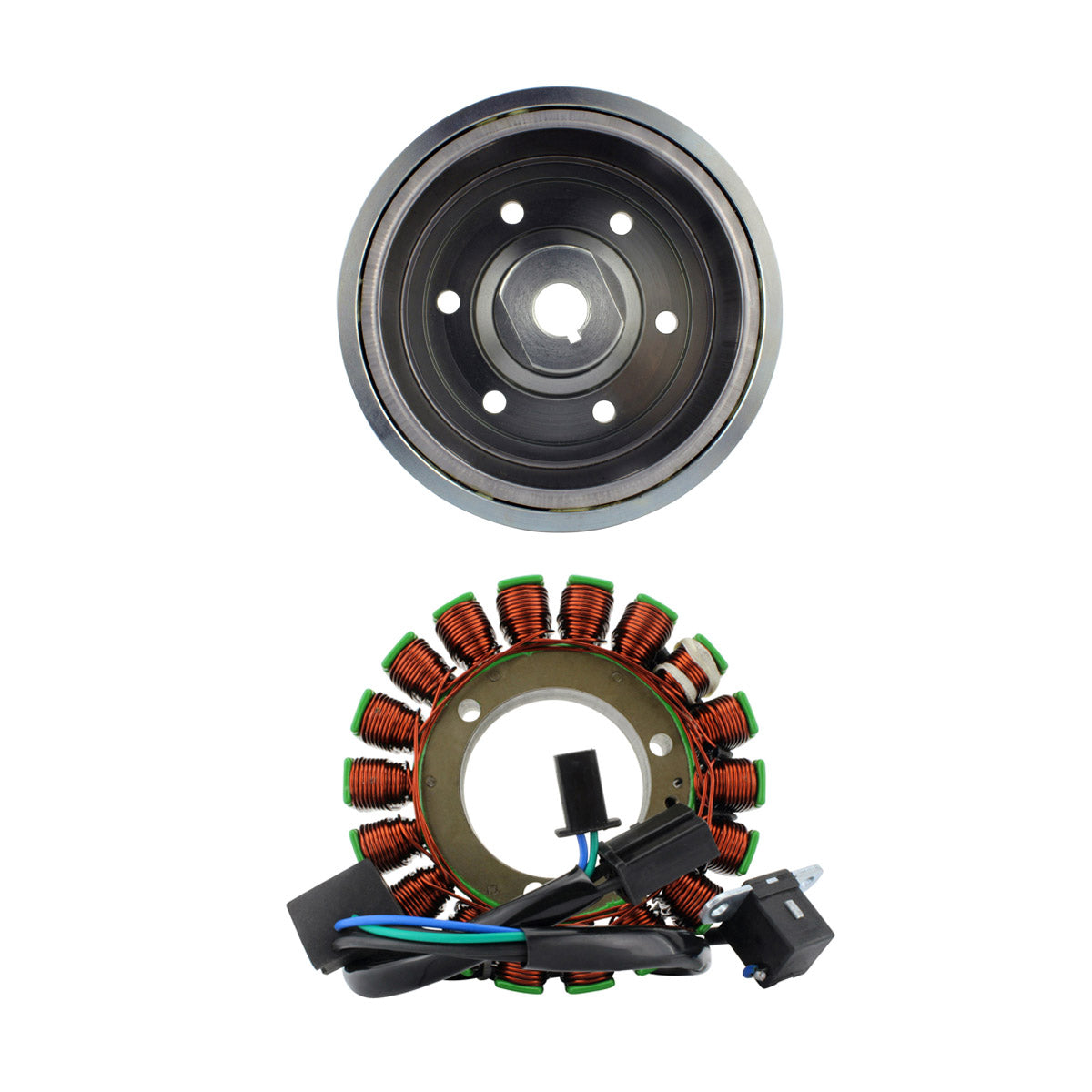 Kit Generator Stator + Flywheel for Suzuki DL1000 VStrom 2002-2009 2012 OEM # 32102-06G10 / 32101-06G11
