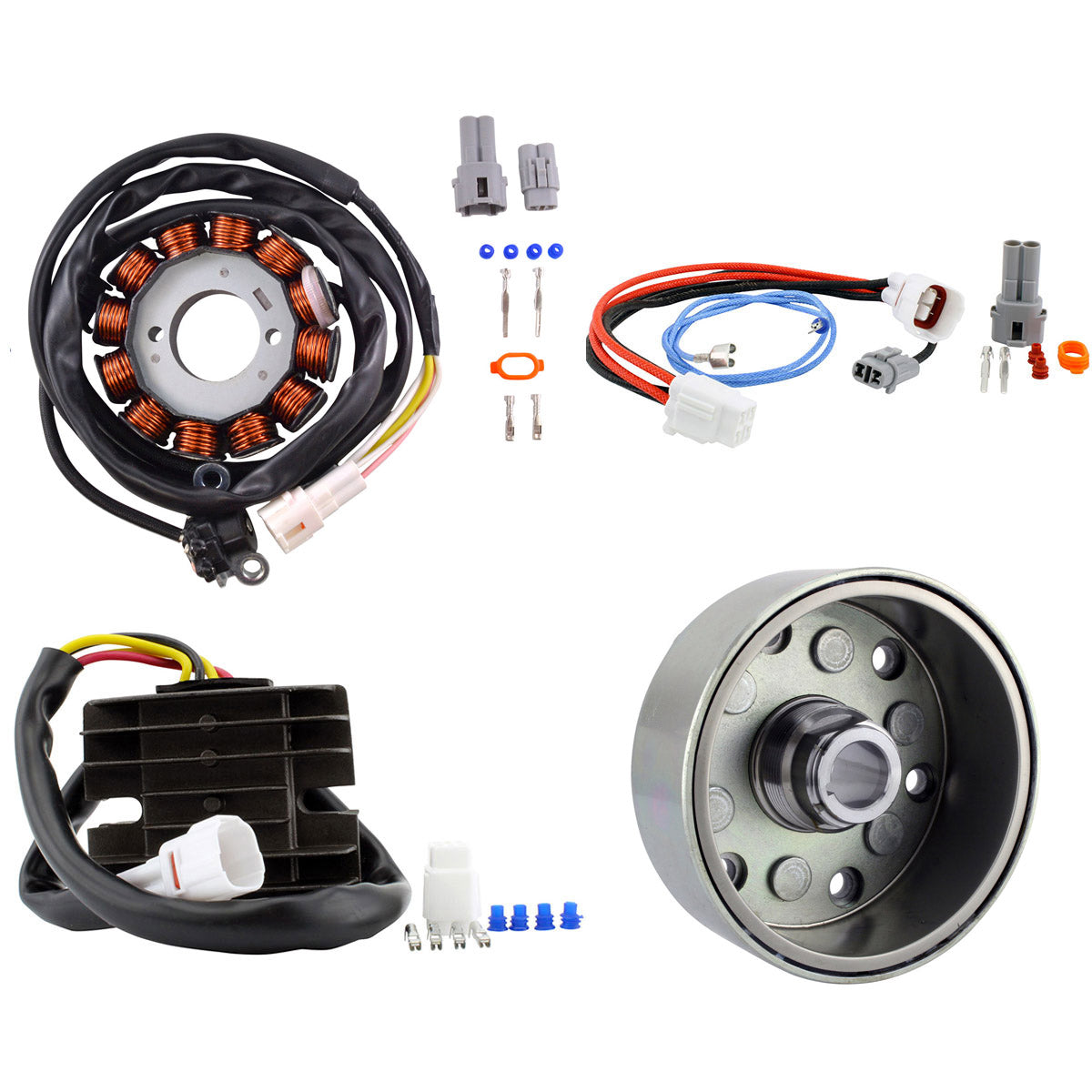 140W AC to DC Charging Upgrade Kit Stator + Regulator + Flywheel for Yamaha YFZ 450 2004-2009 2012 2013 5TG-81410-02-00