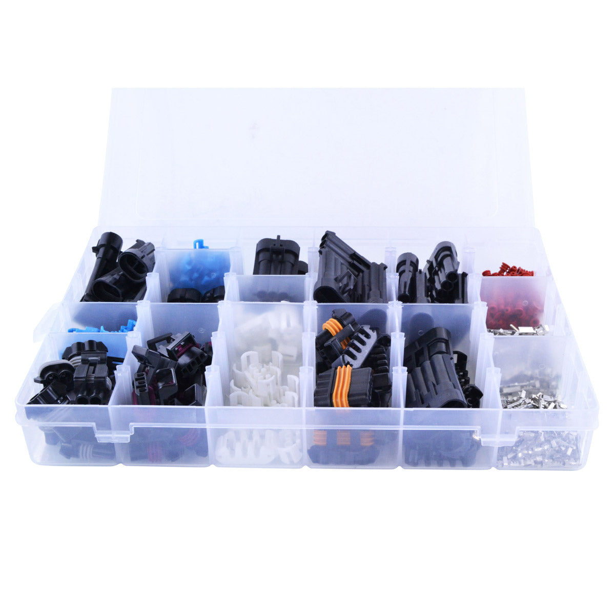 168 pcs Delphi Weather Pack Starter Kit Replacement for 2-Way / 3-Way / 5-Way / 6-Way Connector WeatherPack Aptiv