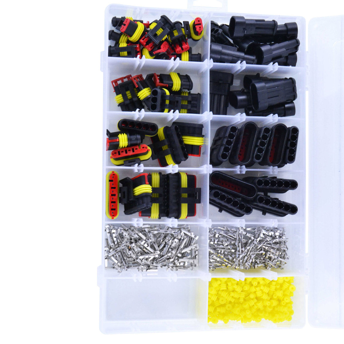 384 pcs Connector AMP Kit Replacement for TE Connectivity AMP Superseal 2-Way / 3-Way / 5-Way / 6-Way Superseal