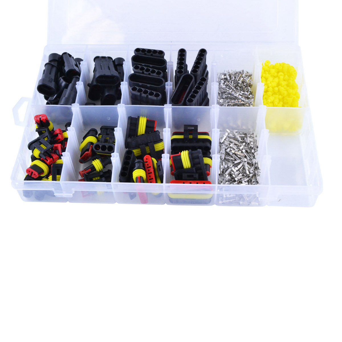 384 pcs Connector AMP Kit Replacement for TE Connectivity AMP Superseal 2-Way / 3-Way / 5-Way / 6-Way Superseal