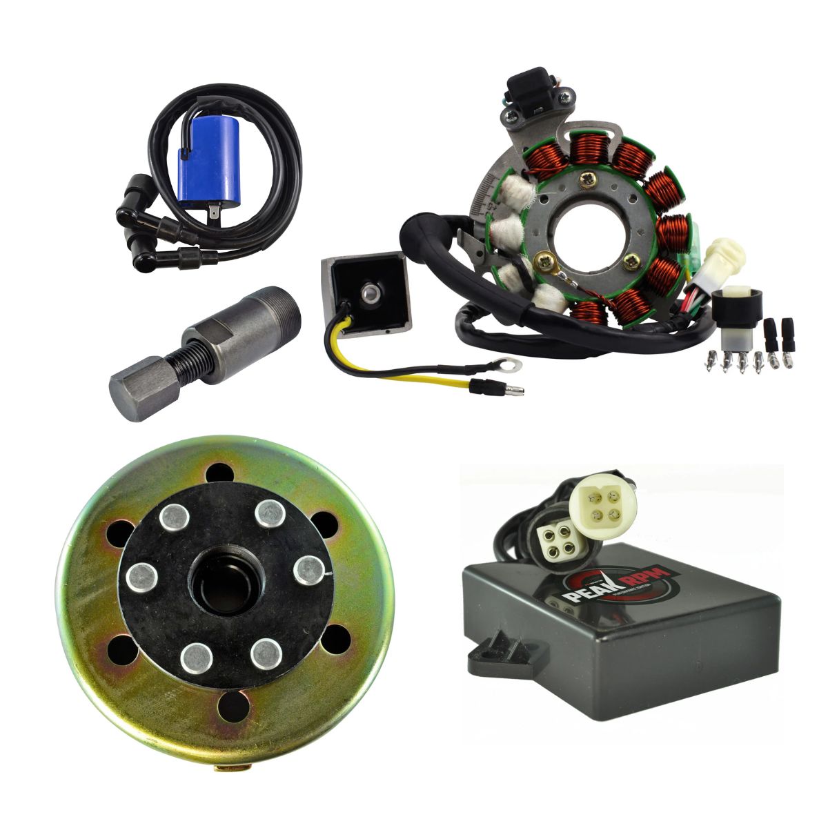 Kit Stator + Régulateur + CDI + Bobine + Volant moteur pour Yamaha YFZ 350 Banshee 1987-1994 | # 2GU-85510-50-00