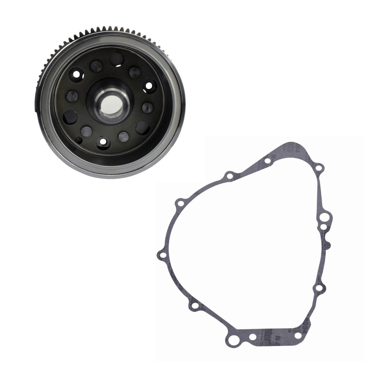 Volant moteur robuste + couronne dentée + joint pour Yamaha YFM 600 Grizzly 1998-2001 | 4WV-15451-00-00 5GT-85550-00-00