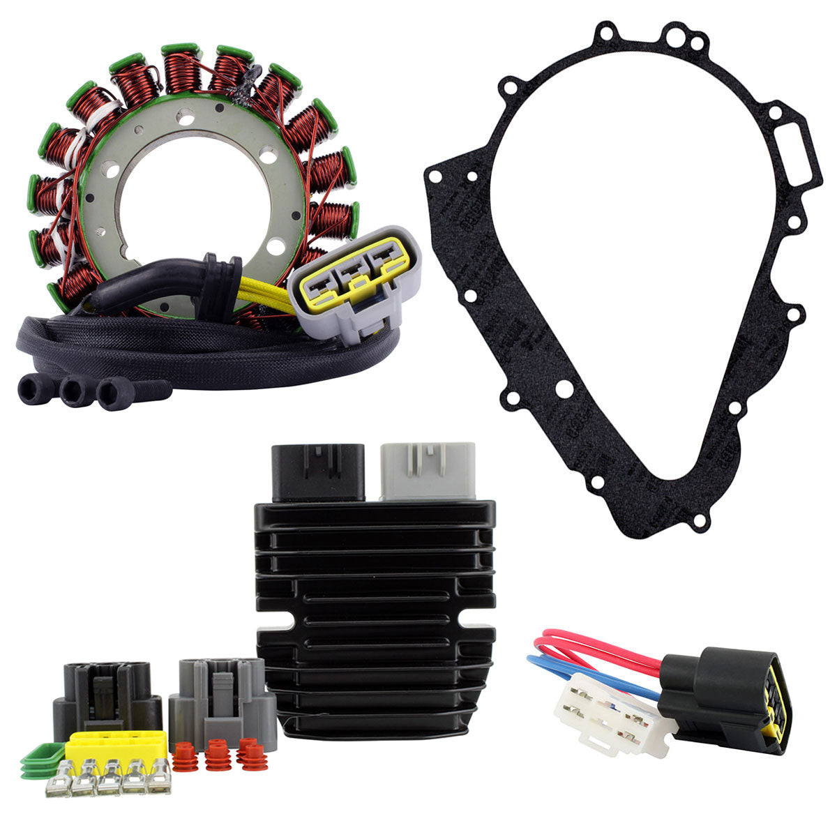 Stator + Régulateur MOSFET compatible avec lithium-ion pour Aprilia RSV / 1000 R Tuono 2004-2009 | AP0685330 AP0650341