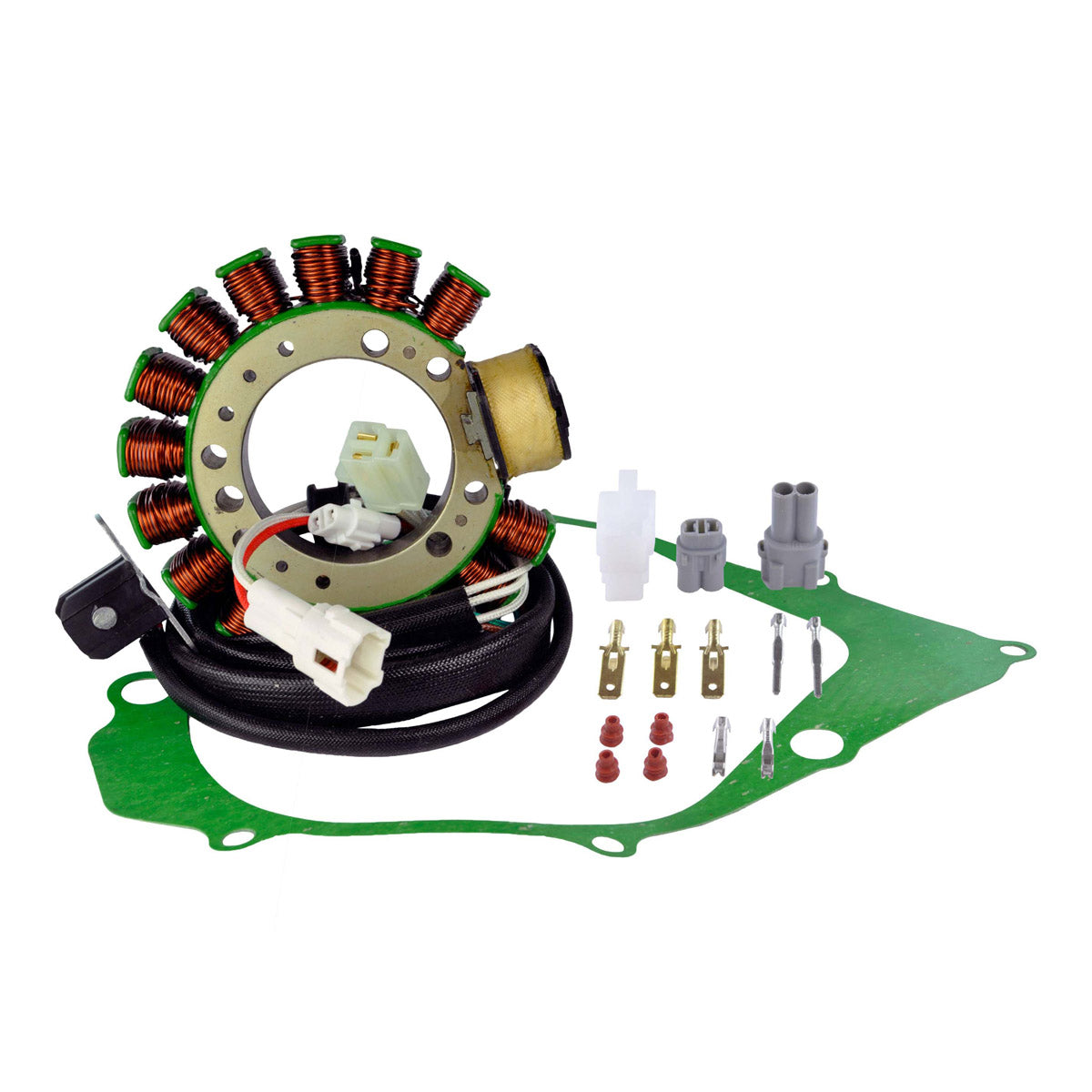 Stator + Stator Crankcase Cover Gasket for Yamaha YFM 350 Big Bear YFM 350 Warrior YFM 400 Kodiak 1993-2001