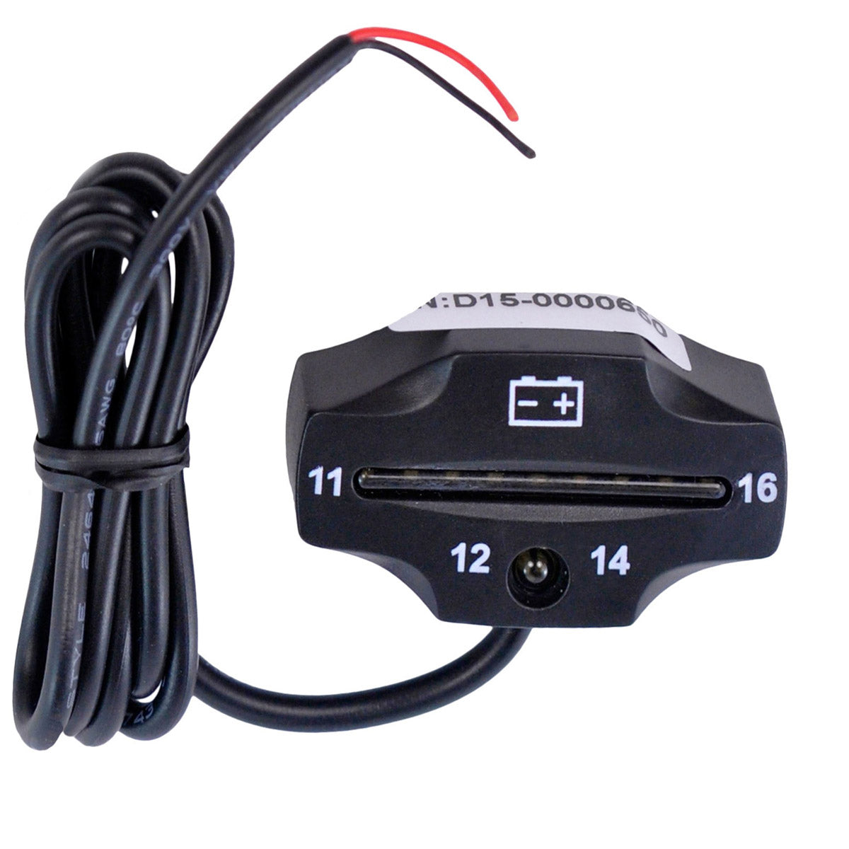 Universal Battery Volt Meter with Small Digital LED Display Charging Circuit Monitor and Waterproof Case 11V-16V