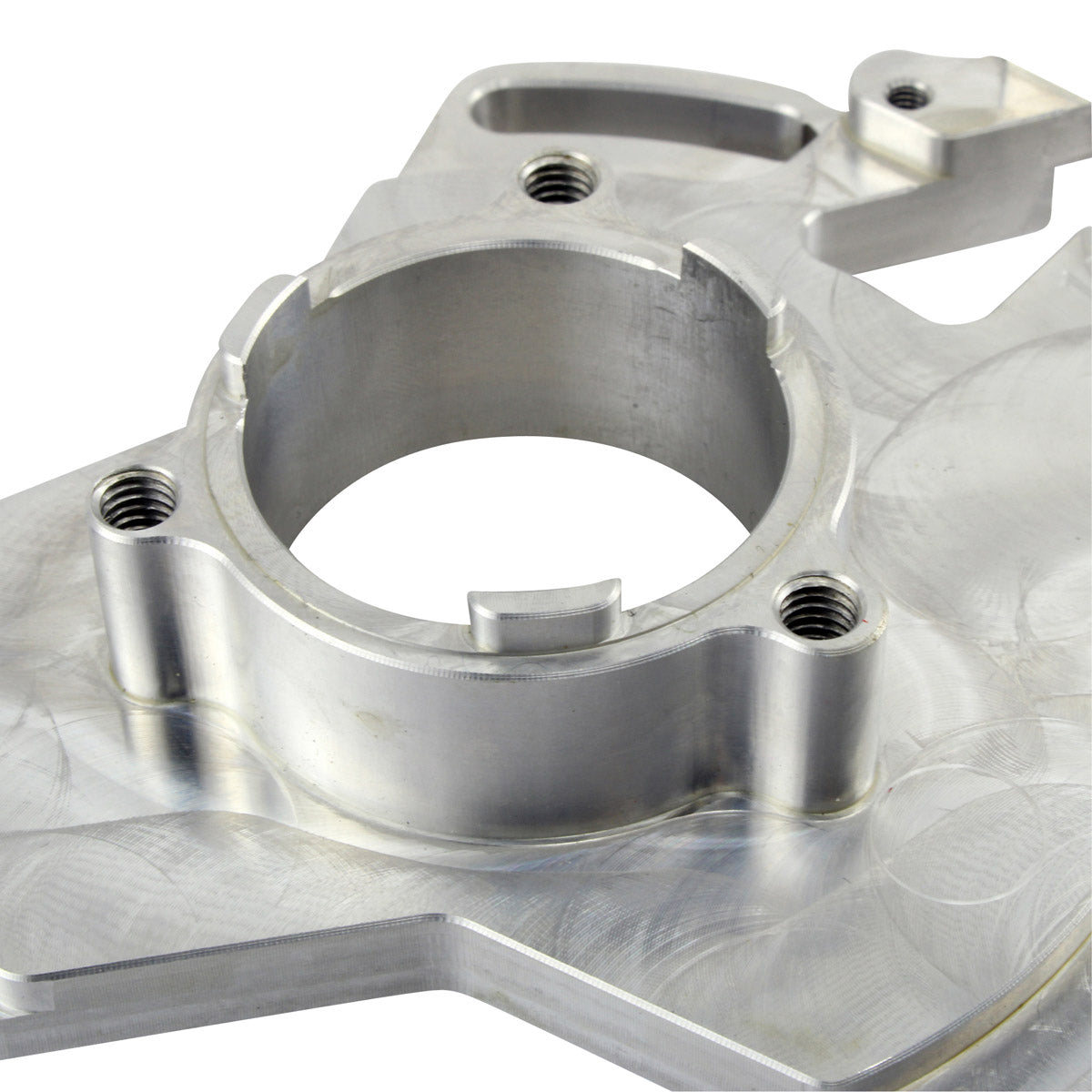 Performance Machined Aluminum Adjustable Stator Timing Back Plate for Yamaha YFZ350 Banshee 1987-2006 Sparkling Silver
