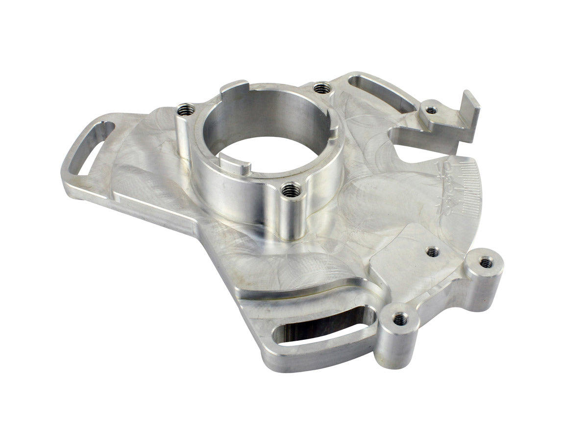 Performance Machined Aluminum Adjustable Stator Timing Back Plate for Yamaha YFZ350 Banshee 1987-2006 Sparkling Silver