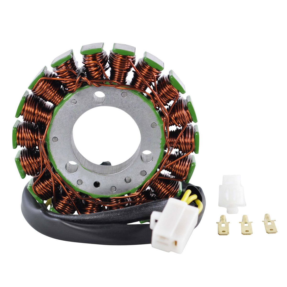 Kit Stator + Voltage Regulator Rectifier + PeakRPM CDI Box + External Ignition Coil for Kawasaki KLF 300 Bayou 1986-1987