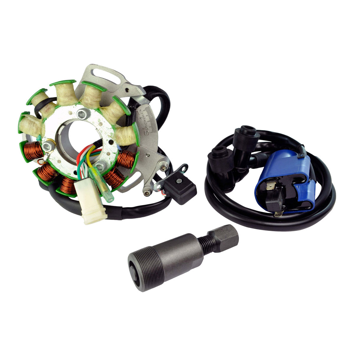 Kit Stator 100 W + External Ignition Coil + Backplate + Flywheel Puller for Yamaha YFZ 350 Banshee 1987-1994
