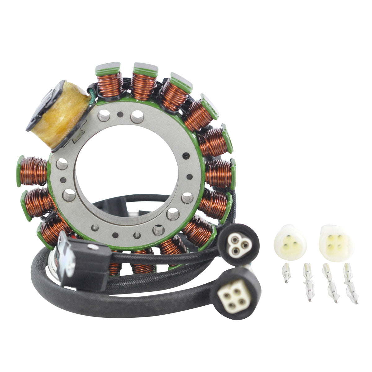 Kit Stator + External Ignition Coil + Crankcase Cover Gasket for Yamaha YFM 350 Warrior Moto 4 Big Bear 1990-1995