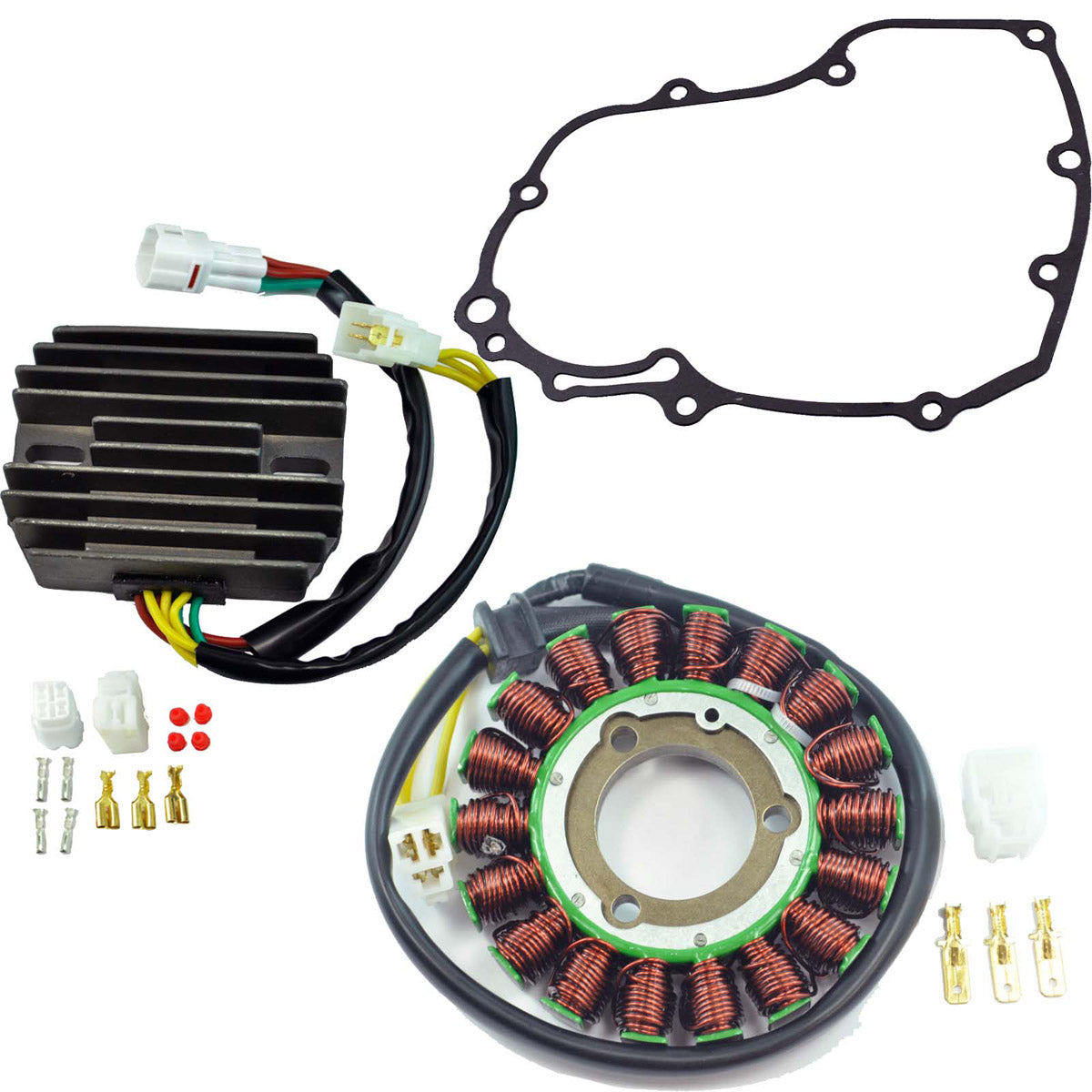 Kit Improved Heavy Duty Stator + Regulator + Gasket for Suzuki GSXR 600 / GSXR 750 2006-2019 | 31401-01H00 / 31401-01H11