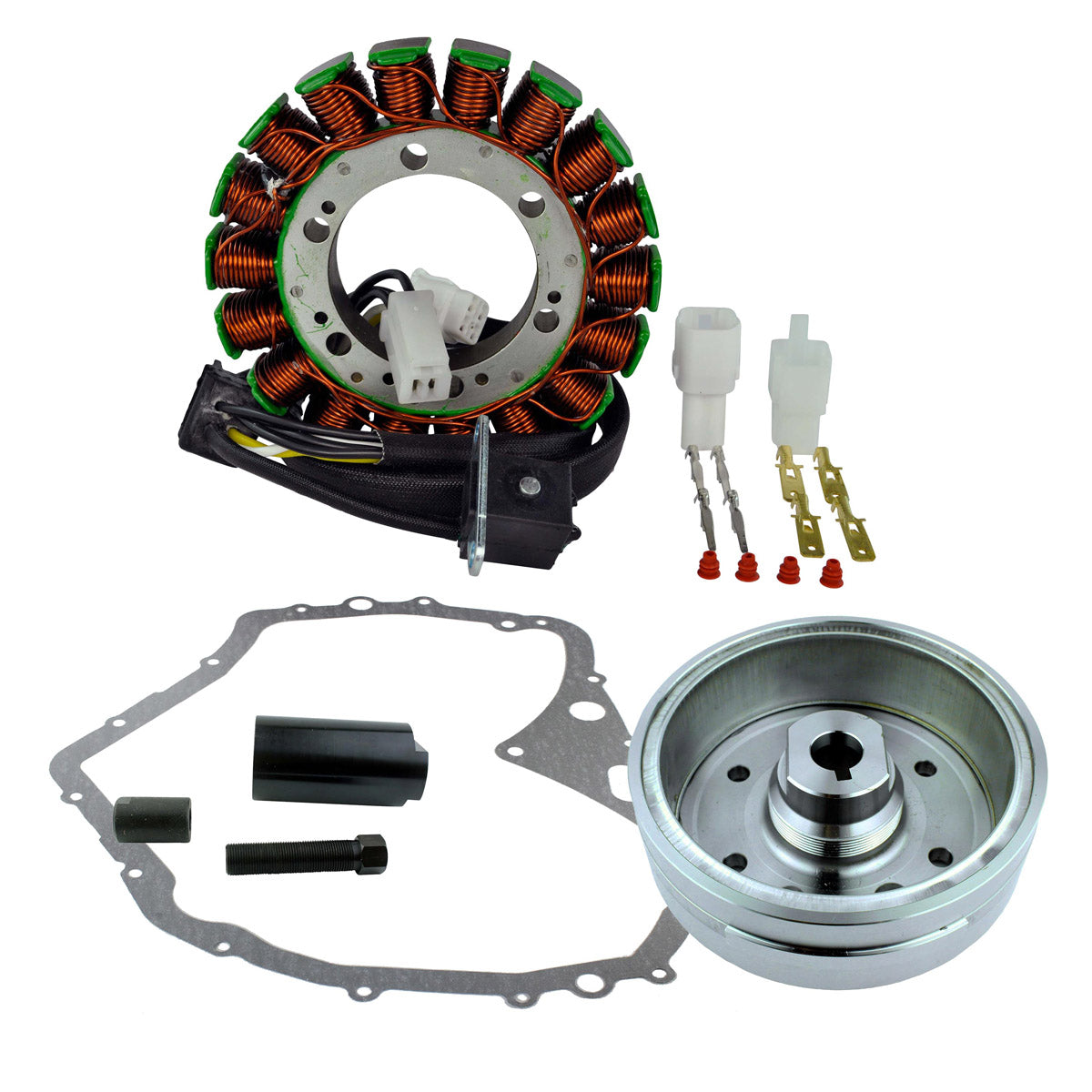 Imp. Flywheel + Puller + Stator + Gasket for Arctic Cat 400 M 2003-08 | Suzuki LTF 400 2002-07 | 3430-071 / 32102-38F00