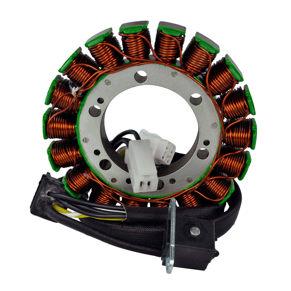 Kit Stator + Improved Magneto Flywheel + Regulator Rectifier + Crankcase Cover Gasket for Suzuki LTA 400 Eiger 2002-2007