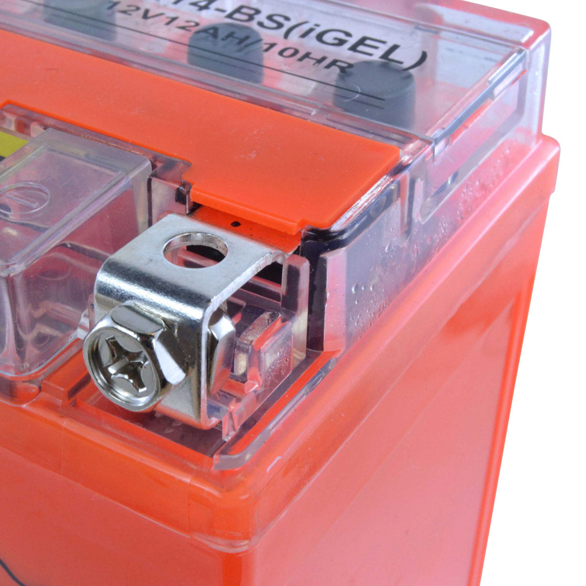 YTX14-BS 12V 12AH 200 CCA Maintenance Free - Sealed AGM Battery – Built-In Voltage Meter for ATV Motorcycles Scooters