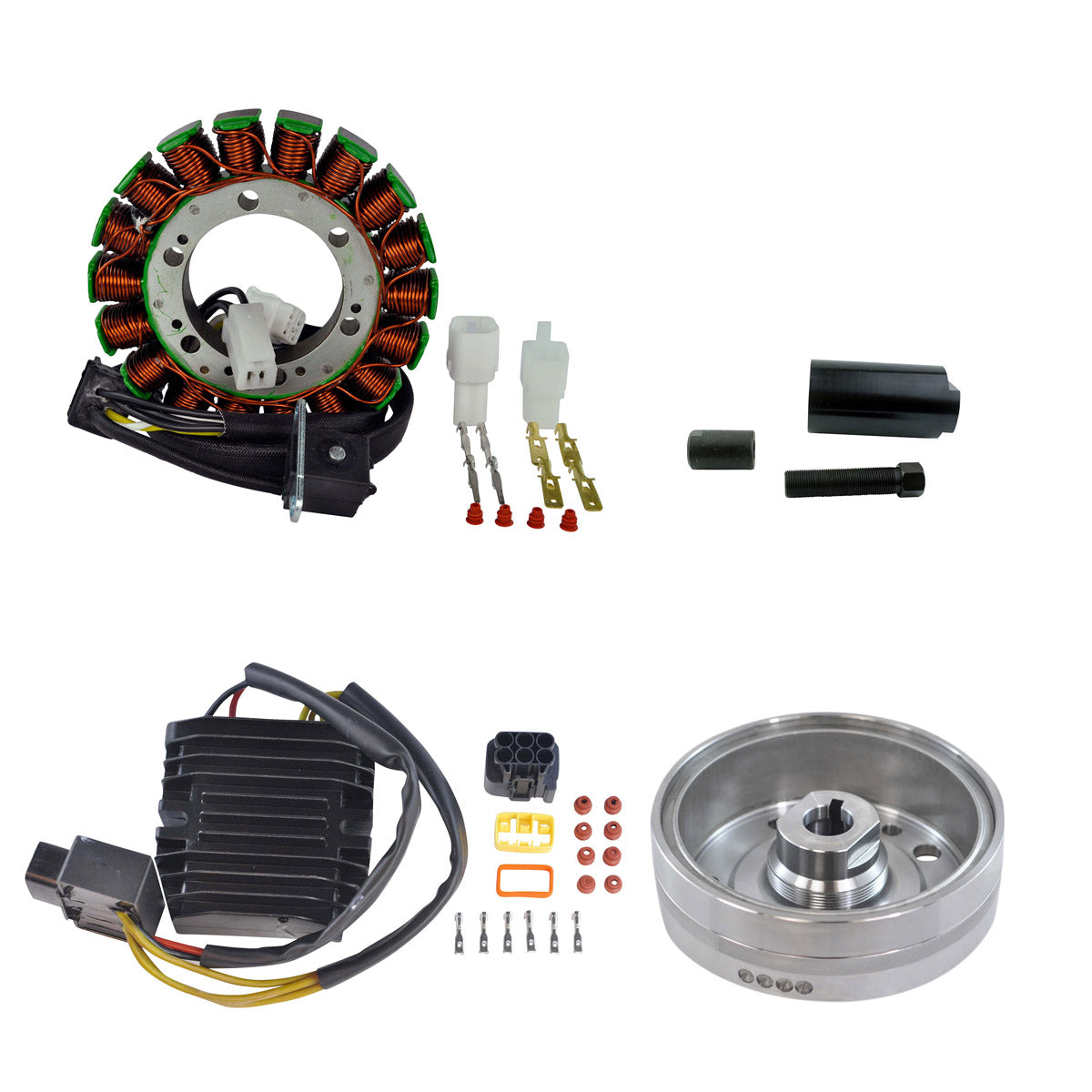 Kit Stator + Mosfet Regulator Rectifier + Flywheel + Puller for Arctic Cat Prowler 650 2006-2010