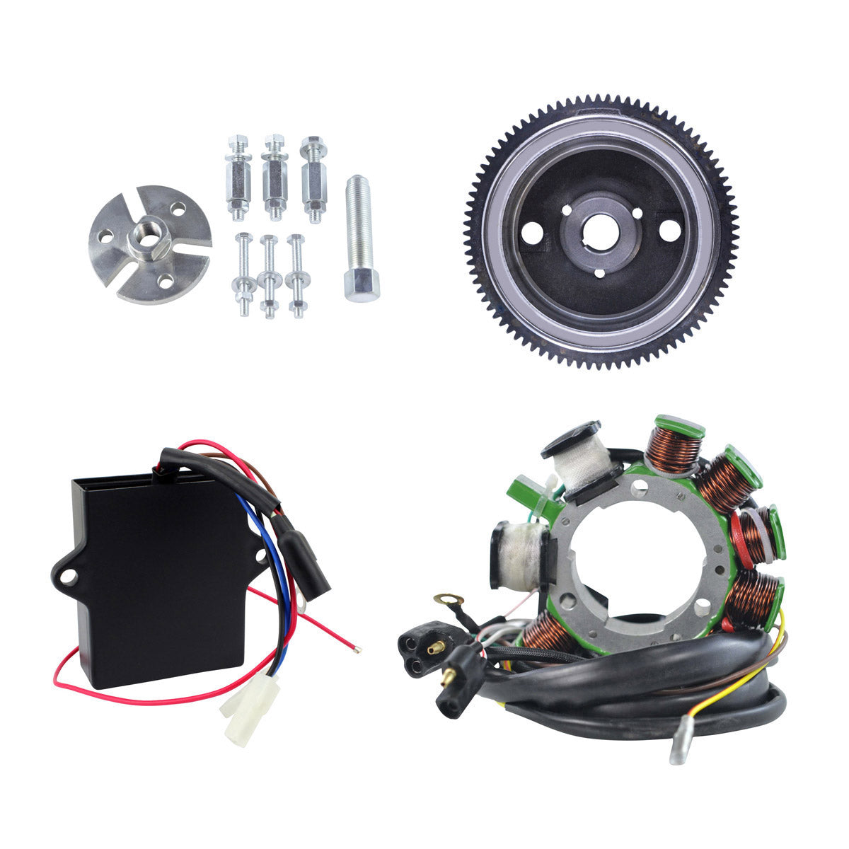 Kit Stator + Flywheel + Puller + AC to DC Ignition Conversion Kit for Polaris Sportsman Scrambler Magnum 500 1997-2001