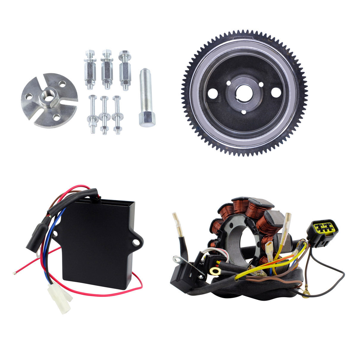 Kit Stator + Flywheel + Puller + AC to DC Ignition Conversion Kit for Polaris Sportsman Big Boss Scrambler 500 2002-2003