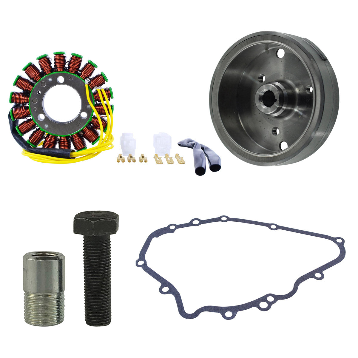 Kit Flywheel + Flywheel Puller + Gasket + Generator Stator for Kawasaki VN 500 Vulcan / 454 LTD / Ninja 500 1985-1996