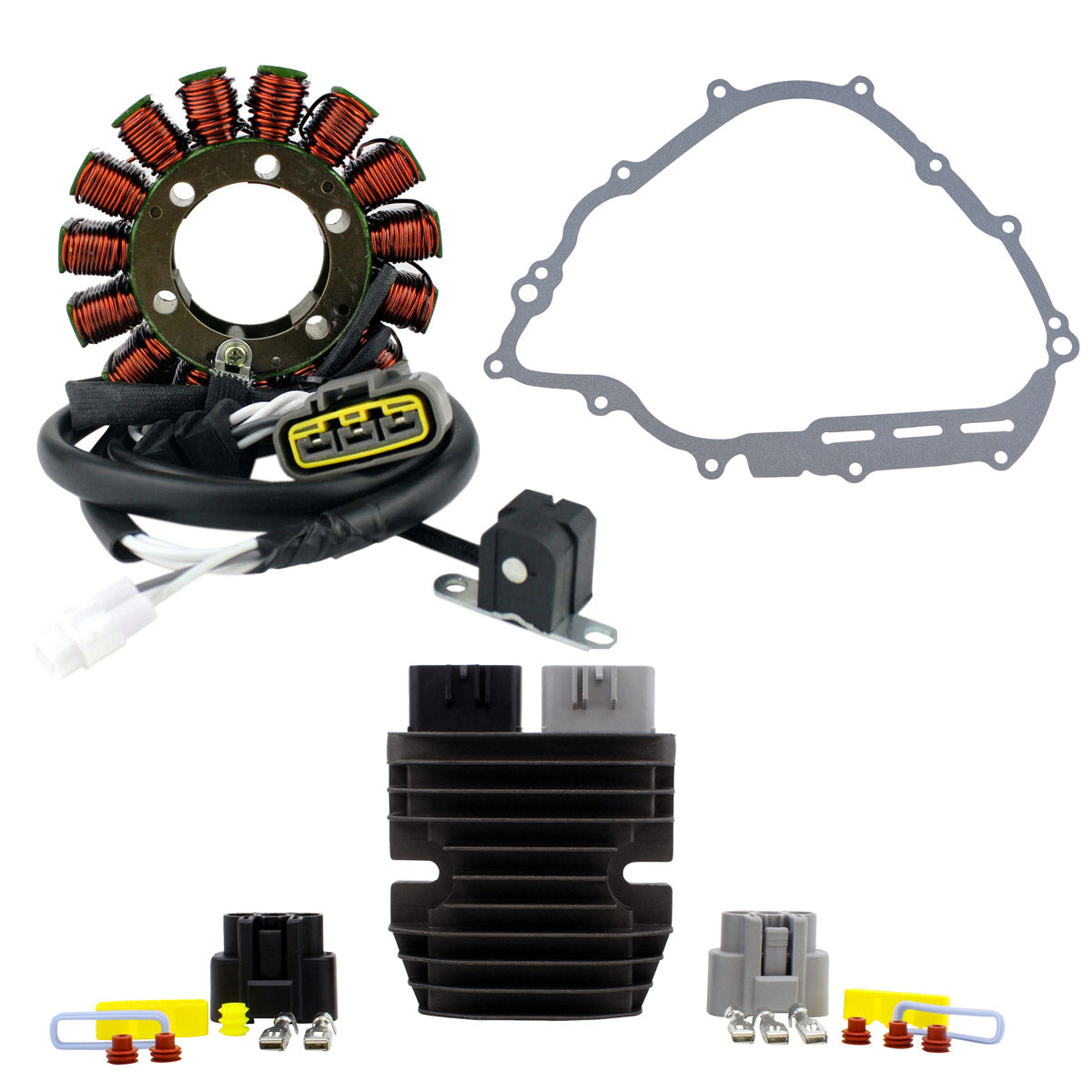 Kit Stator + Gasket + Mosfet Regulator for Yamaha YFM 550 / 700 Grizzly 2007-2015 | # 3B4-81410-00-00 / 1D7-81960-00-00
