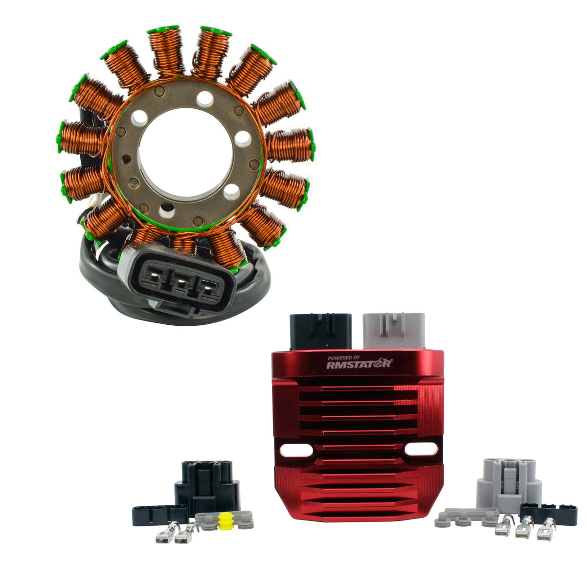 Kit Stator + Machined Aluminum Voltage Regulator Rectifier for BMW S 1000 RR 2009-2017 | S 1000 R 2013-2017