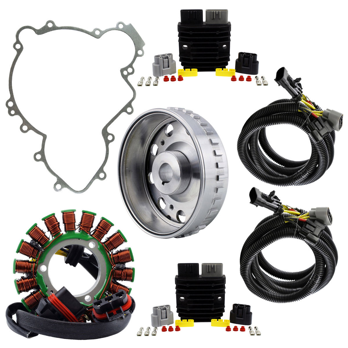SPLYT Stator + Voltage Regulator + 900W Flywheel + Gasket for