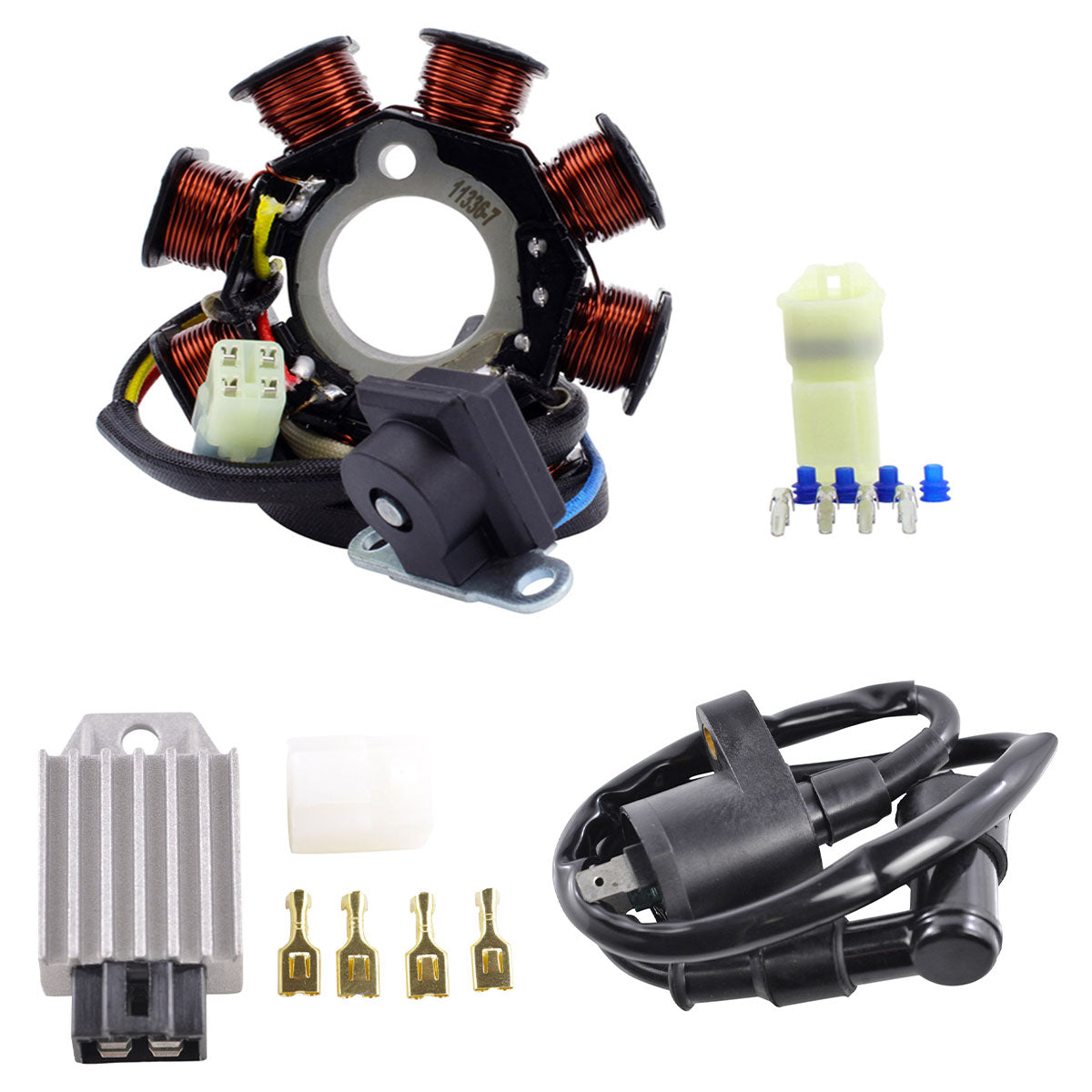 Kit Stator + Regulator + External Ignition Coil for Polaris Outlaw 50 / 90 | Sportsman 90 | RZR 170 2007-2019 | 0454949
