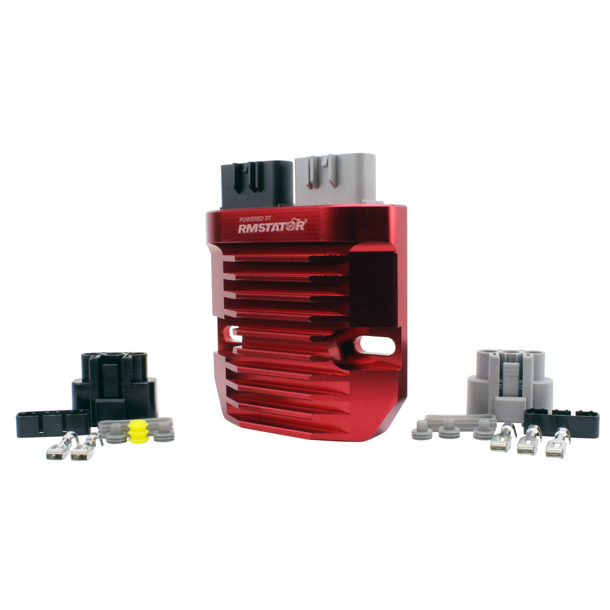Stator + RMSTATOR Red Machined Alum Mosfet Regulator for Triumph Street Triple 660 675 765 2008-2020 | T1300057 T1300205