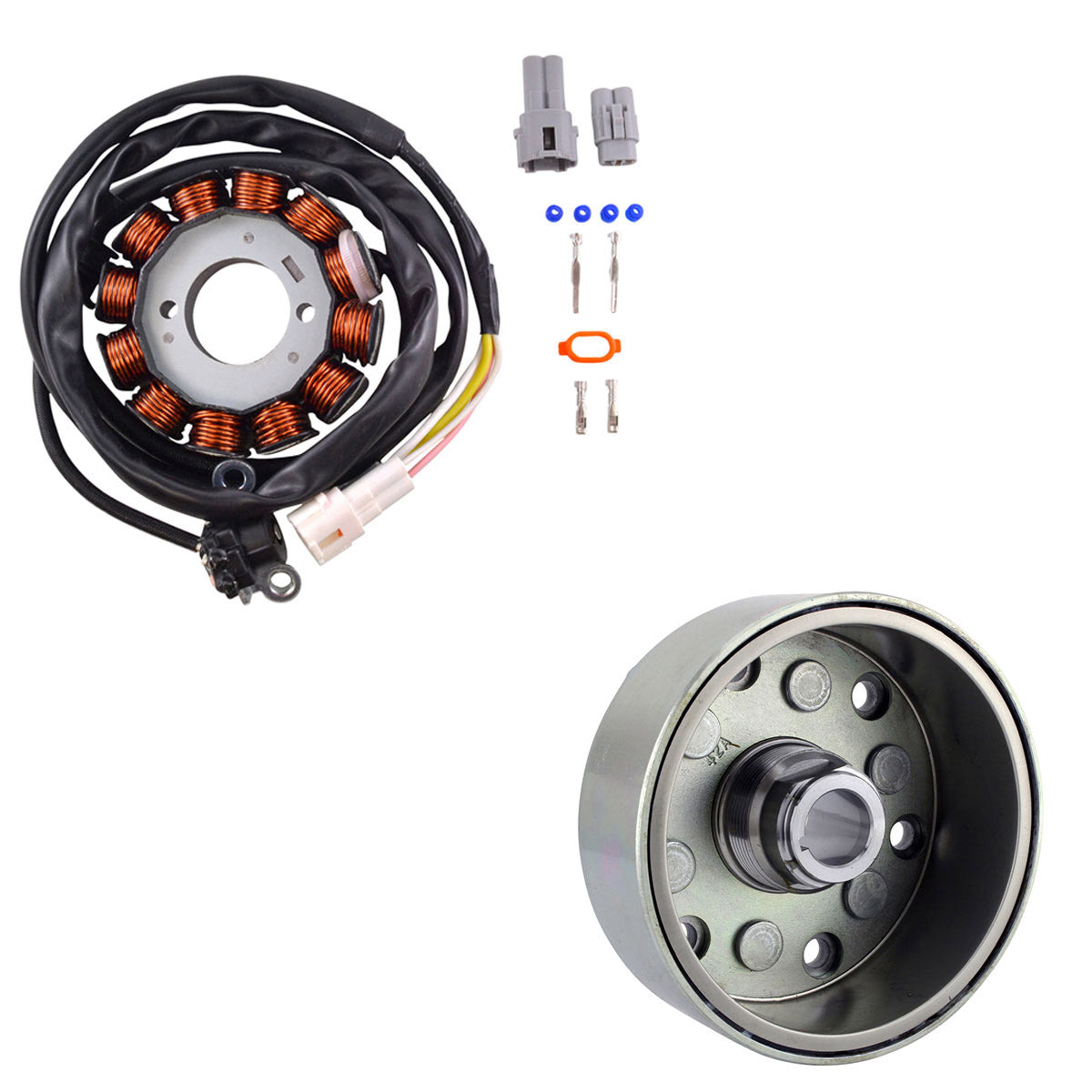 Kit Flywheel + 140W High Output Stator for Yamaha YFZ 450 2004-2009 2012 2013 OEM# 5TG-81450-00-00 5TG-81410-00-00