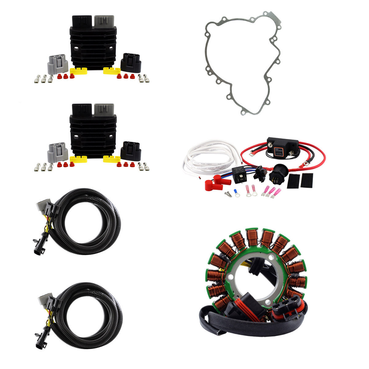 SPLYT Stator + Regulator + Dual Battery Isolator + Gasket for RZR / Ranger 900 1000 XP Turbo 2013-2022